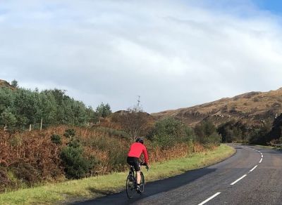 Jill & Frank Hammond Cycling on the  tour with redspokes