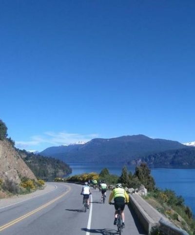 Lon Dubey Cycling on the  tour with redspokes