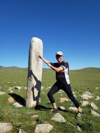 Eli Baron Cycling on the  tour with redspokes