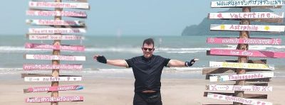 Andrew Dawson  Cycling on the  tour with redspokes