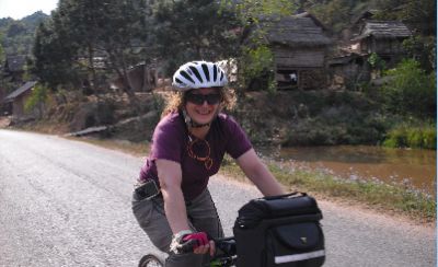 Anita Gupta Cycling on the  tour with redspokes