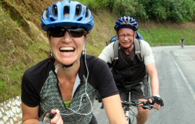 Allyson Wakeham Cycling on the  tour with redspokes