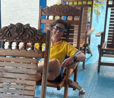 Ann Ceccanese Cycling on the  tour with redspokes