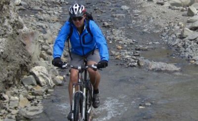 Anthony Lengden Cycling on the  tour with redspokes