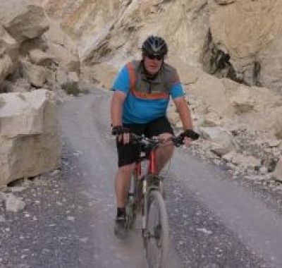 Colm Faherty Cycling on the  tour with redspokes