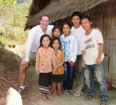 David Harrington Cycling on the  tour with redspokes