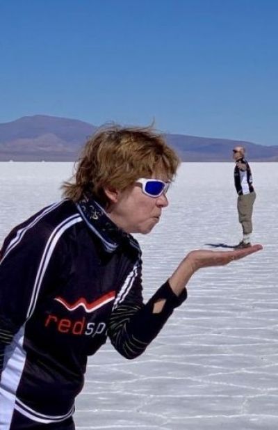 Arden Travers Cycling on the  tour with redspokes