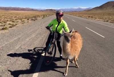 Ho Nyuk Chee  Cycling on the  tour with redspokes