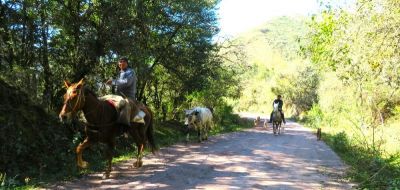 Brian Copestick Cycling on the  tour with redspokes