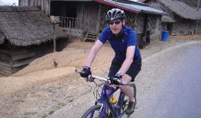 Ian Langley Cycling on the  tour with redspokes