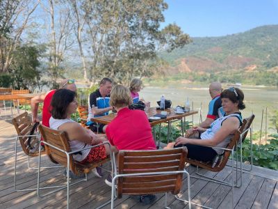 Debbie Vearnals Cycling on the  tour with redspokes