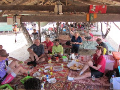 Owen and Ellen Cooper Cycling on the  tour with redspokes