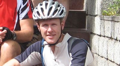 Clark Schofield Cycling on the  tour with redspokes