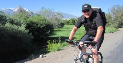 Stuart Williams Cycling on the  tour with redspokes