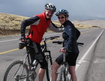 Simon Watkinson  Cycling on the  tour with redspokes