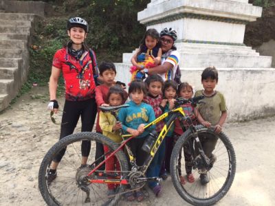 Hayley Mann Cycling on the  tour with redspokes