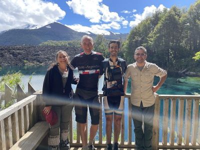 John Homer Cycling on the  tour with redspokes