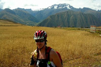 Marie Sadler Cycling on the  tour with redspokes