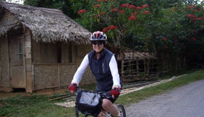 Melva Correa Cycling on the  tour with redspokes