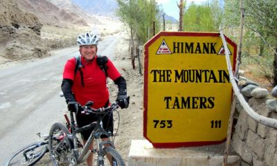 Stuart Williams Cycling on the  tour with redspokes