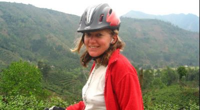 Paula Dyche Cycling on the  tour with redspokes