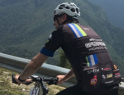 Robert Cameron Cycling on the  tour with redspokes