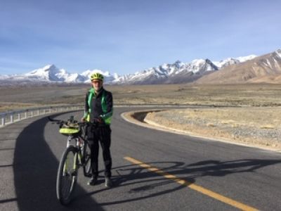 Stuart Malcolm Cycling on the  tour with redspokes
