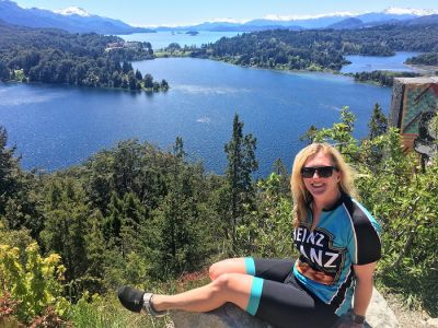 Zara Thatcher Cycling on the  tour with redspokes