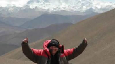 Kirsty MacPherson Cycling on the  tour with redspokes