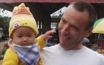 Robert Wright Cycling on the  tour with redspokes