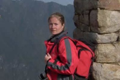 Nicky Finch Cycling on the  tour with redspokes