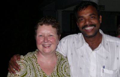 Mary Howden Cycling on the  tour with redspokes