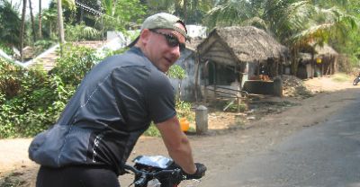 Alastair Macpherson Cycling on the  tour with redspokes