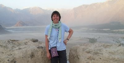 Jane Evans Cycling on the  tour with redspokes