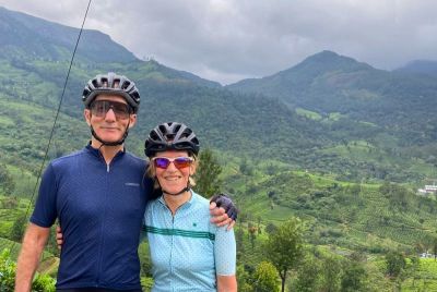 Hamish Aitken Cycling on the  tour with redspokes