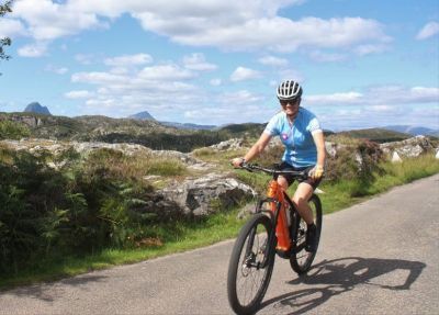 Jan Gates Cycling on the  tour with redspokes