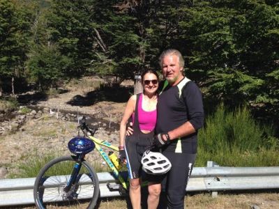 Violando and Richard Percival Cycling on the  tour with redspokes