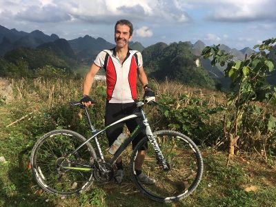 Edward Randolph Cycling on the  tour with redspokes