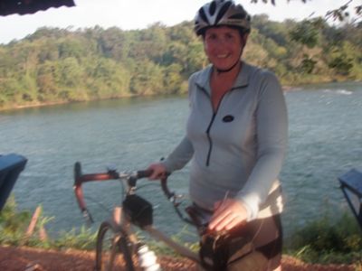 Sarah Cutts Cycling on the  tour with redspokes