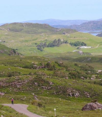 Helen and Robert Chambers Cycling on the  tour with redspokes