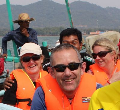 Mike Hayward Cycling on the  tour with redspokes