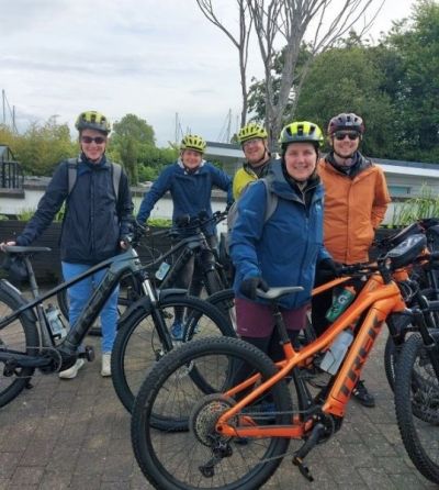 Ted MacVeagh  Cycling on the  tour with redspokes