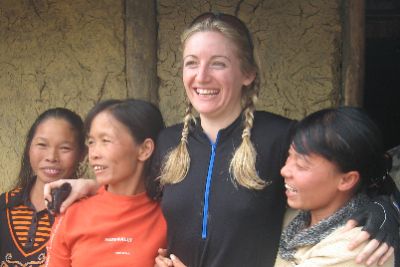 Victoria Lomax Cycling on the  tour with redspokes