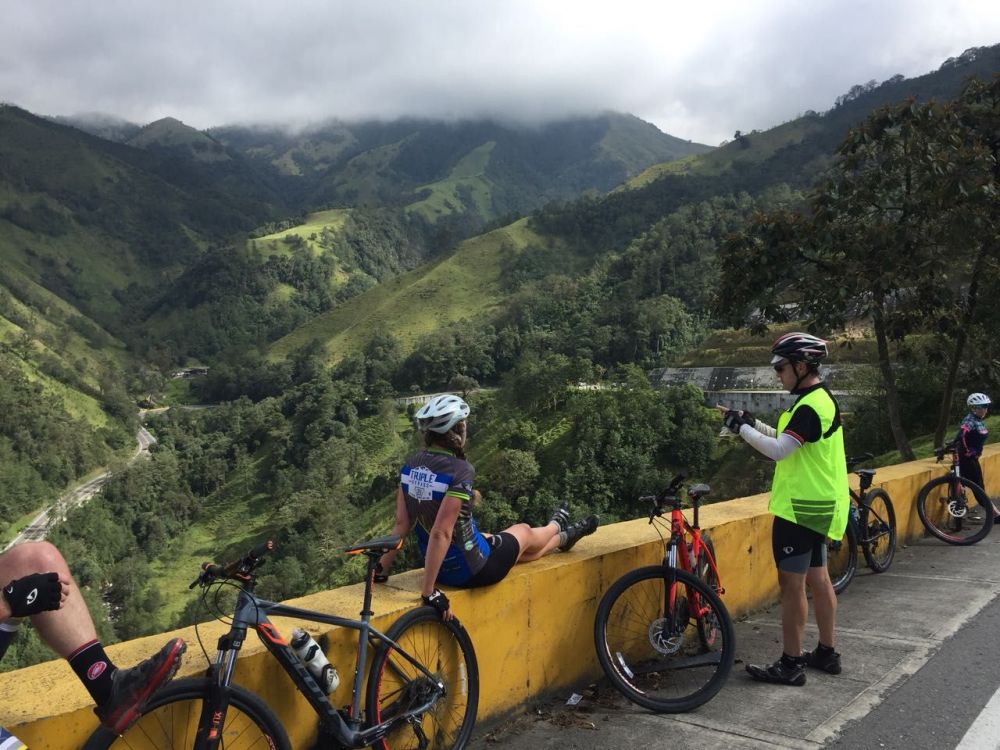 Cycle e-bike tours on the Colombia cycling tour